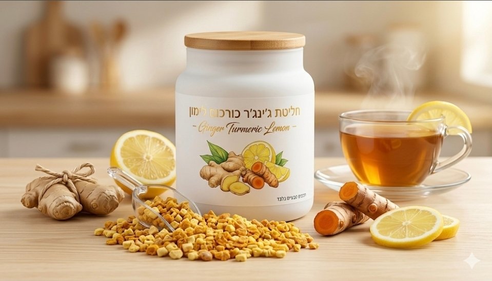 ג׳ינג׳ר כורכום לימון ללא תוספת סוכר ג׳ינג׳ר כורכום לימון ללא תוספת סוכר