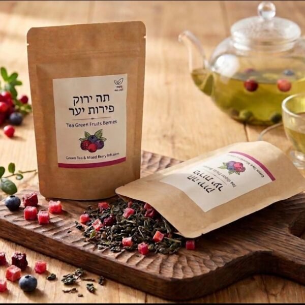 חליטת תה ירוק פירות יער